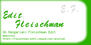 edit fleischman business card